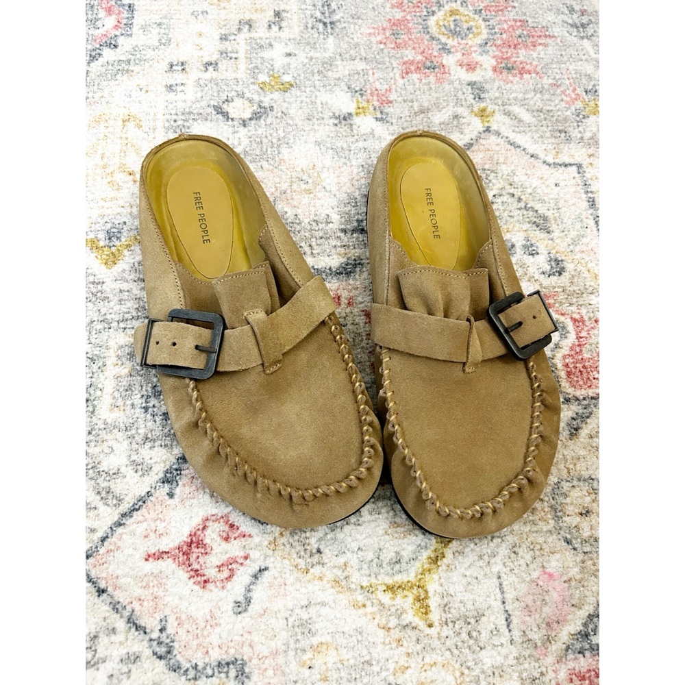 New Free People After Riding Mules Macadamia Suede - Picture 3 of 5